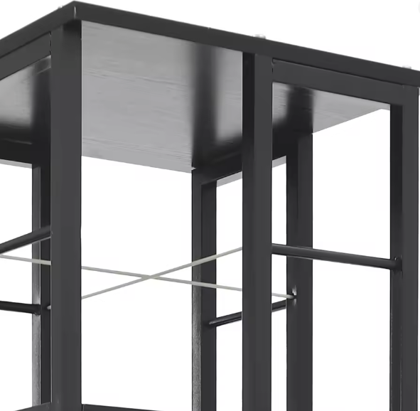 4-laags Roterende Boekenkast – 360° Draaibare Staande Plank voor Hoeken, 40 x 40 x 134 cm