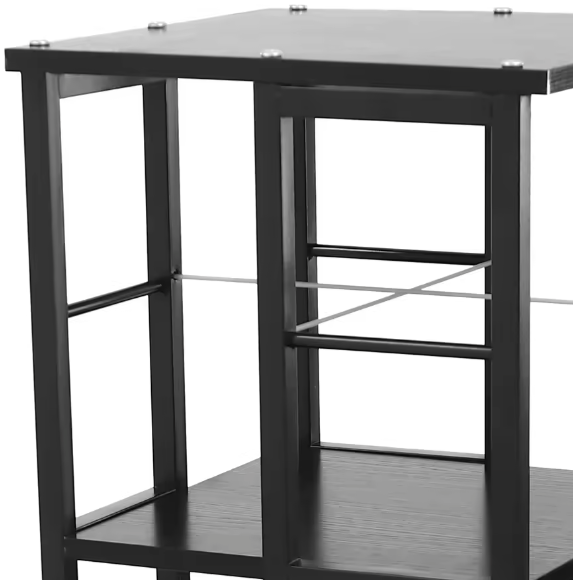 4-laags Roterende Boekenkast – 360° Draaibare Staande Plank voor Hoeken, 40 x 40 x 134 cm