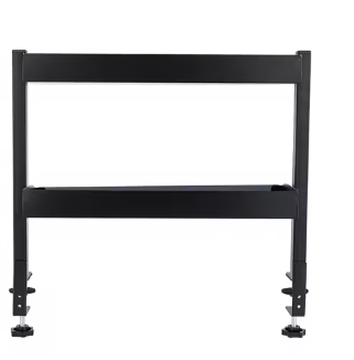 2-laags Clip-On Bureauplank – Verstelbare Opbergbak, Zwart/Wit