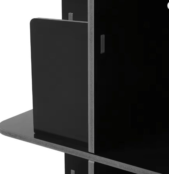 4-laags 360° Roterende Boekenplank – Vrijstaande Vloerstand, Robuust PVC en Roestvrij Stalen Basis, Modern Opbergrek voor Woonkamer, Studeerkamer en Kinderkamer