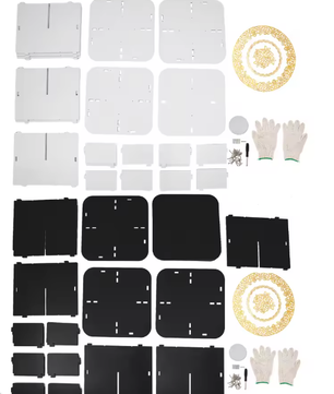 3-laags Draaibare Boekenplank – Moderne Desktop Organizer met 360° Rotatie, Ruimtebesparend Opbergrek van PVC en Roestvrij Staal voor Thuis en Kantoor