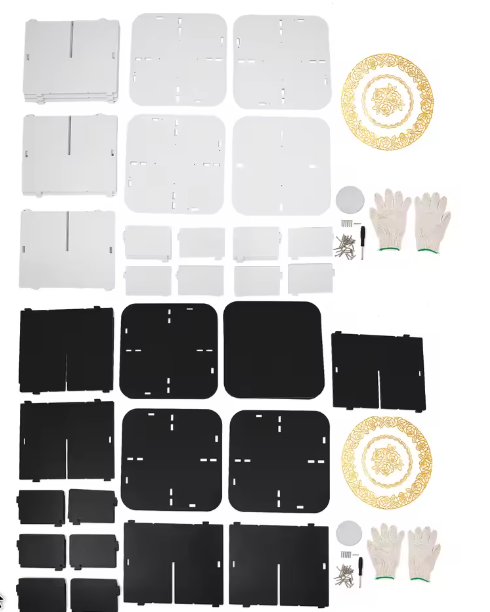 3-laags Draaibare Boekenplank – Moderne Desktop Organizer met 360° Rotatie, Ruimtebesparend Opbergrek van PVC en Roestvrij Staal voor Thuis en Kantoor