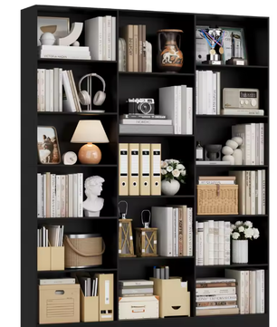 Boekenplank 17 Compartimenten – Modern Opbergrek 149x23,5x188 cm