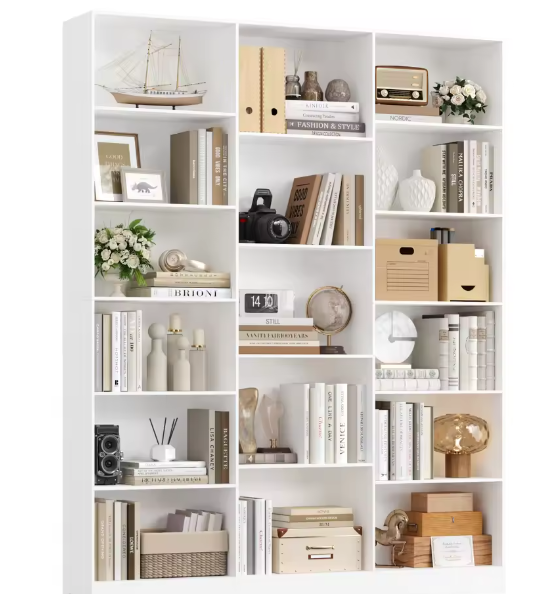 Boekenplank 17 Compartimenten – Modern Opbergrek 149x23,5x188 cm