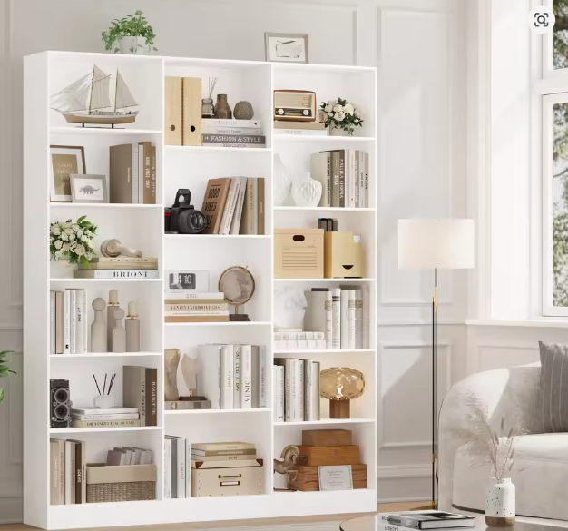 Boekenplank 17 Compartimenten – Modern Opbergrek 149x23,5x188 cm