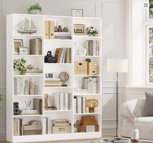 Boekenplank 17 Compartimenten – Modern Opbergrek 149x23,5x188 cm