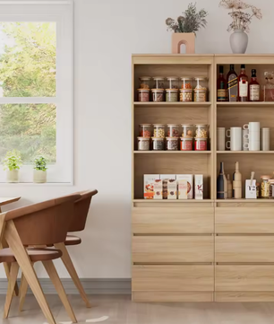Hoge Boekenkast met 3 Laden en 3 Planken – Moderne Vrijstaande Opbergkast voor Woonkamer of Kantoor, 60x35x180 cm