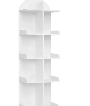Witte Boekenkast met 10 Planken – Moderne Staande Opbergkast voor Boeken, CD’s en Decoratie, Ruimtebesparend en Stevig Design