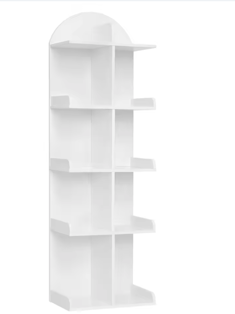 Witte Boekenkast met 10 Planken – Moderne Staande Opbergkast voor Boeken, CD’s en Decoratie, Ruimtebesparend en Stevig Design