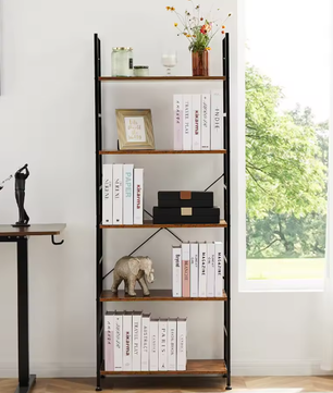 5-Laags Boekenkast – Moderne Smalle Opberger voor Woonkamer, Slaapkamer & Kantoor