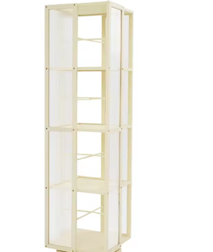 4-Laags Draaibare Boekenkast – 360° Vloerstaande Opberger