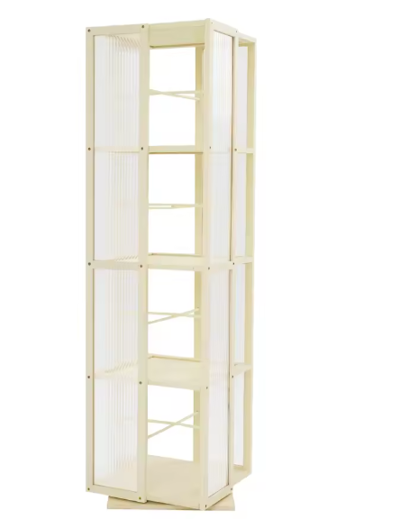 4-Laags Draaibare Boekenkast – 360° Vloerstaande Opberger