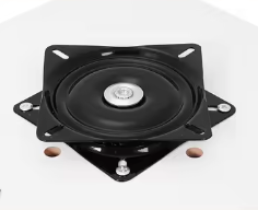 Witte 4-laags draaibare boekenplank – Vierkante stijl, Hout en IJzer, Compacte Roterende Opberger voor Woonkamer, Slaapkamer, Kinderkamer