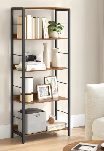 5/6 Lagen Boekenplank – Hout & Staal