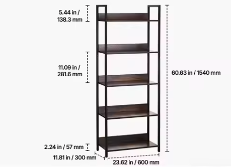 Industriële Metalen Boekenplank – 3-14 Laags Open Planken Voor Boeken & Decoratie