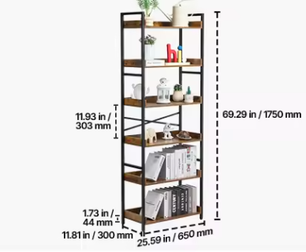 Industriële Metalen Boekenplank – 3-14 Laags Open Planken Voor Boeken & Decoratie
