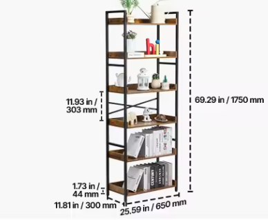 Industriële Metalen Boekenplank – 3-14 Laags Open Planken Voor Boeken & Decoratie