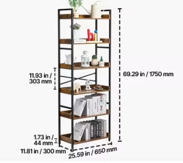 Industriële Metalen Boekenplank – 3-14 Laags Open Planken Voor Boeken & Decoratie