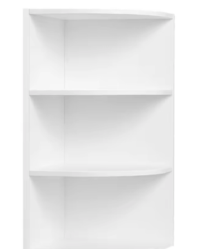 4-laags Hangende Hoekplank – Witte Wandplank voor Boeken en Decoratie