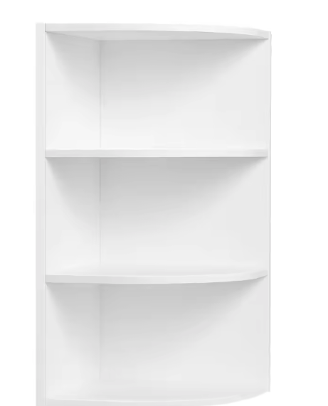 4-laags Hangende Hoekplank – Witte Wandplank voor Boeken en Decoratie