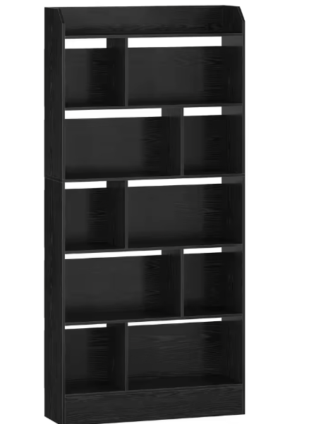 Boekenkast met 6 Compartimenten – Staande Opbergplank voor Woonkamer, Kantoor en Slaapkamer