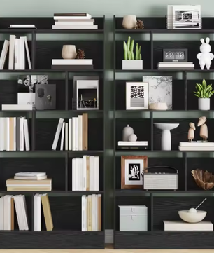 Boekenkast met 6 Compartimenten – Staande Opbergplank voor Woonkamer, Kantoor en Slaapkamer