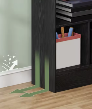 Boekenkast met 6 Compartimenten – Staande Opbergplank voor Woonkamer, Kantoor en Slaapkamer