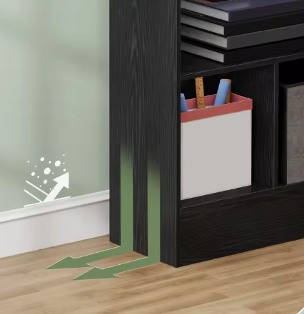 Boekenkast met 6 Compartimenten – Staande Opbergplank voor Woonkamer, Kantoor en Slaapkamer