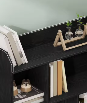 Boekenkast met 6 Compartimenten – Staande Opbergplank voor Woonkamer, Kantoor en Slaapkamer