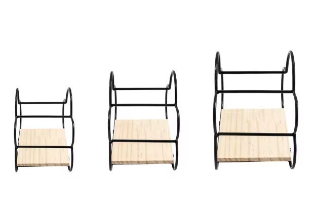 Wolkvormige Wandplanken – Set van 3 Hangende Planken voor Woondecoratie