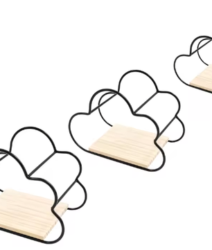 Wolkvormige Wandplanken – Set van 3 Hangende Planken voor Woondecoratie