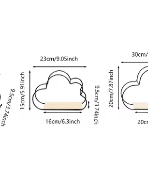 Wolkvormige Wandplanken – Set van 3 Hangende Planken voor Woondecoratie