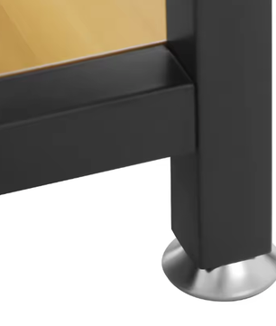 3-laags Printerstandaard van Hout en Staal – Verstelbare Planken, 94 cm