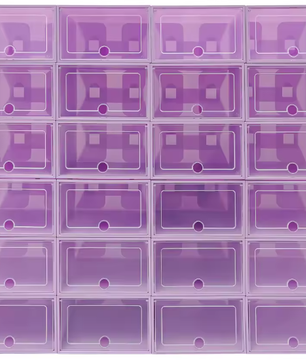 24-Delige Modulaire Schoenenkast met Stapelbare Transparante Opbergdozen – Ruimtebesparend Schoenenrek voor Hal, Slaapkamer, Garderobe en Kastopslag