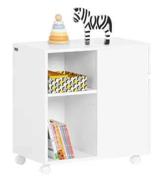 Verrijdbare Printertafel met Lade en Kast – Opbergkast op Wielen voor Kantoor en amp; Thuis