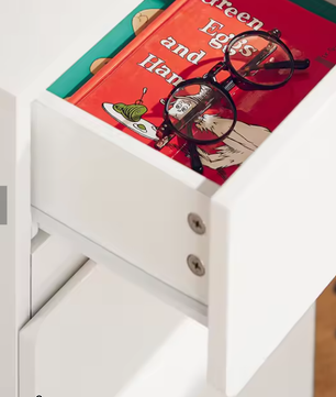 Verrijdbare Printertafel met Lade en Kast – Opbergkast op Wielen voor Kantoor en amp; Thuis