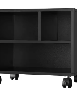 Verrijdbare Printerkast met 3 Open Vakken – Houten Opbergkast voor Kantoor en Thuis