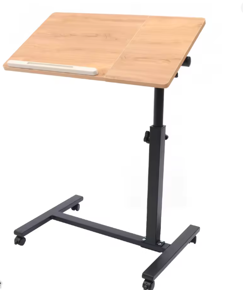 Verstelbare Laptoptafel met Wielen – 360° Draaibaar Bureau 58–90 cm