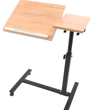 Verstelbare Laptoptafel met Wielen – 360° Draaibaar Bureau 58–90 cm