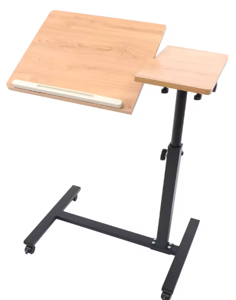 Verstelbare Laptoptafel met Wielen – 360° Draaibaar Bureau 58–90 cm