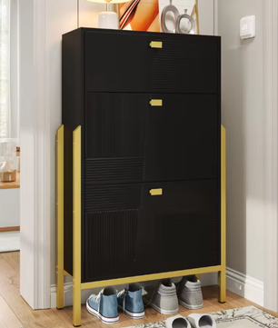 Schoenenkast met Lade en 2 Deuren – Dubbel Schoenenrek