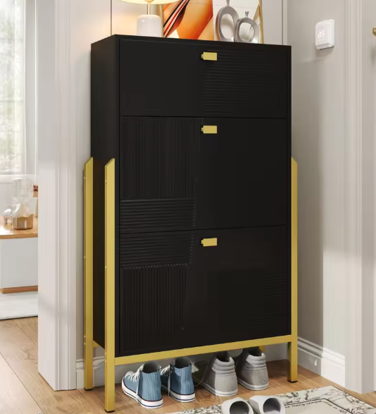 Schoenenkast met Lade en 2 Deuren – Dubbel Schoenenrek