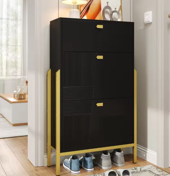 Schoenenkast met Lade en 2 Deuren – Dubbel Schoenenrek