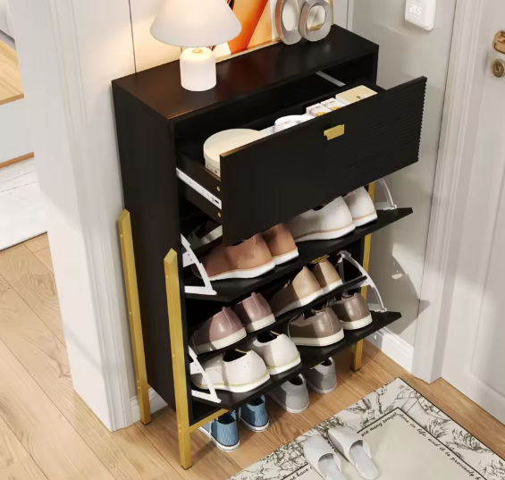 Schoenenkast met Lade en 2 Deuren – Dubbel Schoenenrek