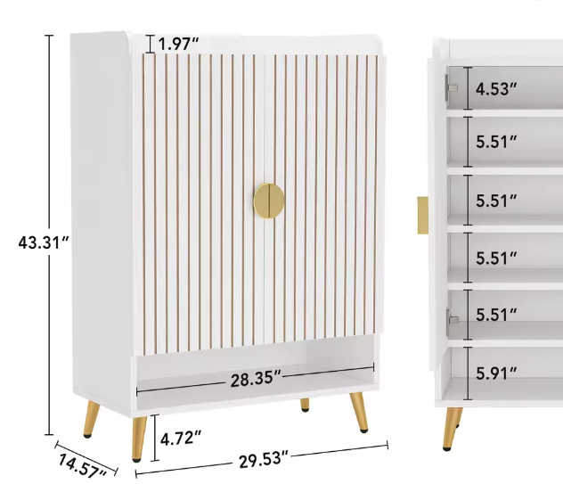 7-laags Schoenenkast met Deuren – Verstelbare Planken