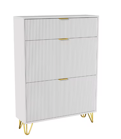 Moderne Schoenenkast met 2 Vouwdeuren en Bovenvak