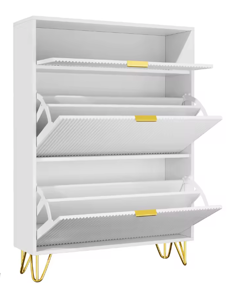 Moderne Schoenenkast met 2 Vouwdeuren en Bovenvak
