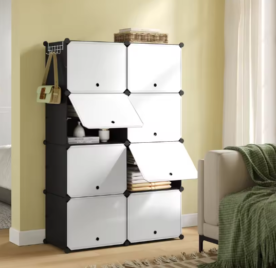 Schoenenkast met 8 Compartimenten en Deuren – 32 Paar