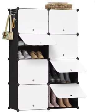 Schoenenkast met 8 Compartimenten en Deuren – 32 Paar
