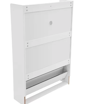 Smalle Schoenenkast met 2 Lades en amp; 3 Klapvakken – Wit – Vrijstaand